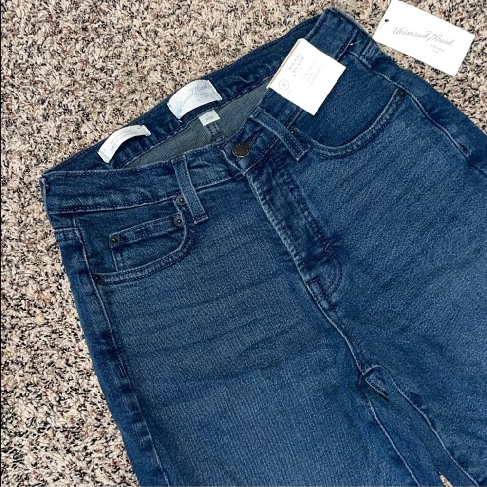 Universal Thread 80’s Mid Rise Slim Leg Denim Jeans Dark Wash Blue Var Sizes NWT - Picture 4 of 9